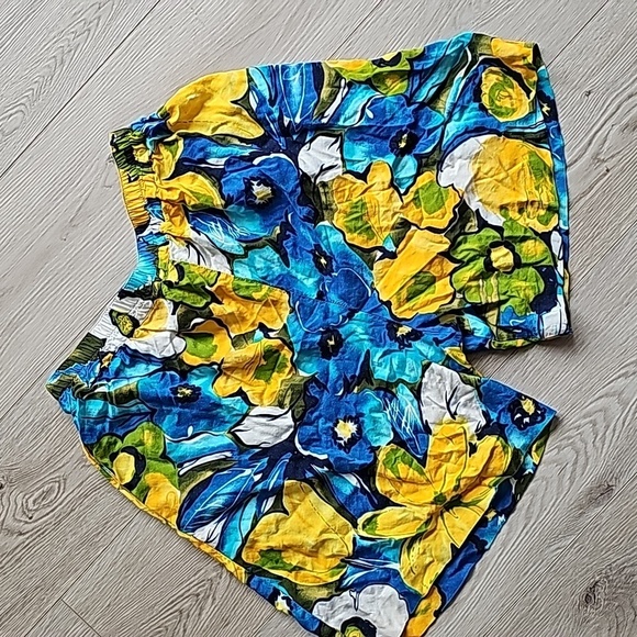 Cleo Hawaiian Tropical Mom Shorts, Med - Picture 9 of 9